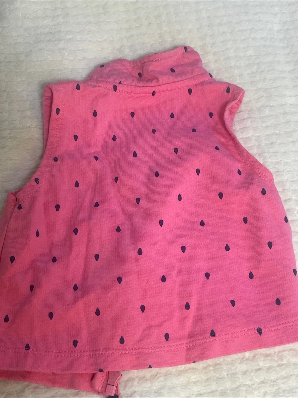 ❤️4 for $10 Carter's Pink Sleeveless Vest with Strawberry Details
